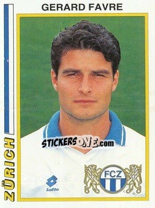 Cromo Gerard Favre - Football Switzerland 1994-1995 - Panini