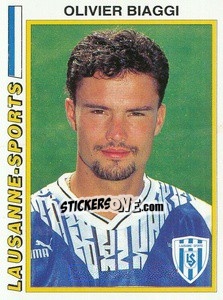 Sticker Olivier Biaggi - Football Switzerland 1994-1995 n. 65 - Panini