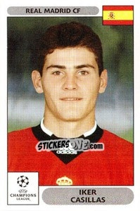 Sticker Iker Casillas - UEFA Champions League 2000-2001 n. 2 - Panini
