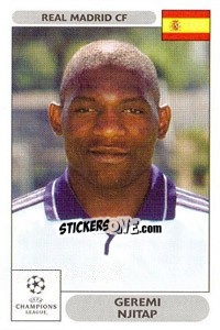 Sticker Geremi Njitap - UEFA Champions League 2000-2001 - Panini