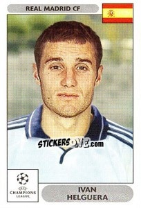 Sticker Ivan Helguera - UEFA Champions League 2000-2001 n. 9 - Panini