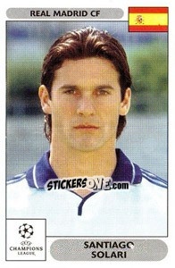 Cromo Santiago Solari - UEFA Champions League 2000-2001 n. 15 - Panini
