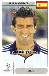 Sticker Figo - UEFA Champions League 2000-2001 n. 16 - Panini