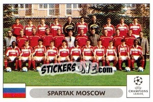 Cromo Spartak Moscow team - UEFA Champions League 2000-2001 - Panini
