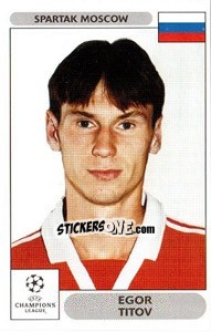 Sticker Egor Titov - UEFA Champions League 2000-2001 - Panini
