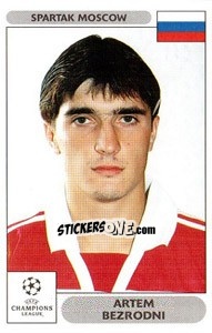 Sticker Artem Bezrodni - UEFA Champions League 2000-2001 n. 35 - Panini