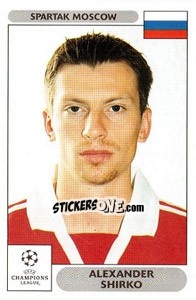 Sticker Alexander Shirko - UEFA Champions League 2000-2001 n. 38 - Panini