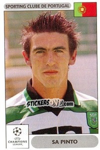 Sticker Sa Pinto - UEFA Champions League 2000-2001 n. 75 - Panini