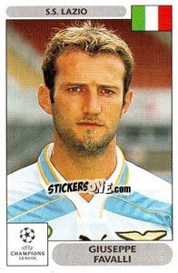 Sticker Giuseppe Favalli - UEFA Champions League 2000-2001 n. 84 - Panini