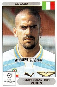 Sticker Juan Sebastian Veron - UEFA Champions League 2000-2001 - Panini