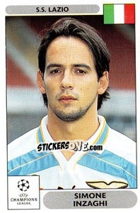 Sticker Simone Inzaghi - UEFA Champions League 2000-2001 - Panini