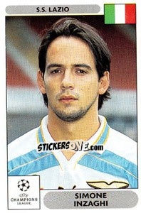 Sticker Simone Inzaghi - UEFA Champions League 2000-2001 n. 93 - Panini
