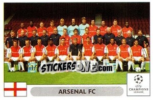 Cromo Arsenal FC team - UEFA Champions League 2000-2001 - Panini