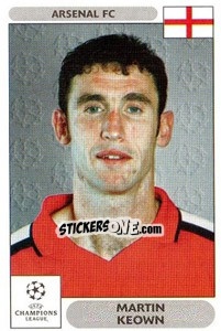 Sticker Martin Keown - UEFA Champions League 2000-2001 n. 100 - Panini