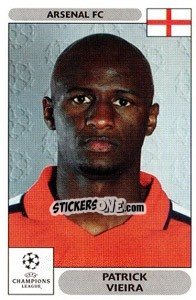 Sticker Patrick Vieira - UEFA Champions League 2000-2001 n. 108 - Panini