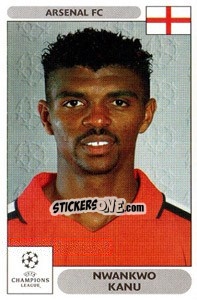 Figurina Nwankwo Kanu - UEFA Champions League 2000-2001 n. 112 - Panini