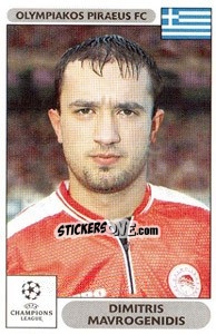 Sticker Dimitris Mavrogenidis - UEFA Champions League 2000-2001 - Panini