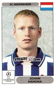 Sticker Johan Hansma - UEFA Champions League 2000-2001 - Panini