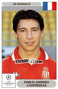 Sticker Pablo Andres Contreras - UEFA Champions League 2000-2001 n. 156 - Panini