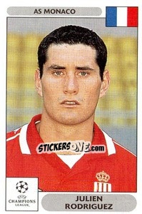 Sticker Julien Rodriguez - UEFA Champions League 2000-2001 n. 159 - Panini