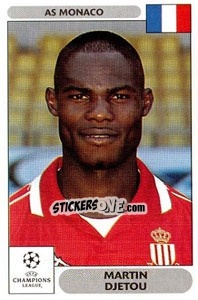 Sticker Martin Djetou - UEFA Champions League 2000-2001 n. 162 - Panini