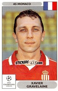 Figurina Xavier Gravelaine - UEFA Champions League 2000-2001 n. 167 - Panini