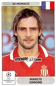 Sticker Marco Simone - UEFA Champions League 2000-2001 n. 170 - Panini
