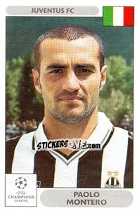 Sticker Paolo Montero - UEFA Champions League 2000-2001 n. 176 - Panini