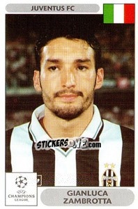 Sticker Gianluca Zambrotta - UEFA Champions League 2000-2001 n. 184 - Panini