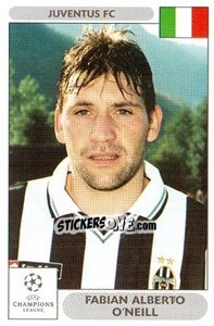 Sticker Fabian Alberto O'Neill - UEFA Champions League 2000-2001 n. 185 - Panini
