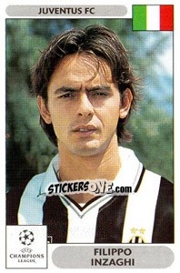 Sticker Filippo Inzaghi - UEFA Champions League 2000-2001 n. 187 - Panini