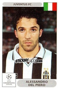 Sticker Alessandro Del Piero - UEFA Champions League 2000-2001 n. 188 - Panini