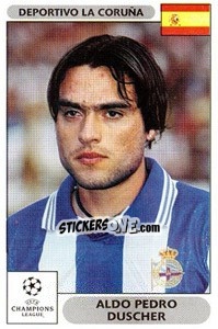 Sticker Aldo Pedro Duscher - UEFA Champions League 2000-2001 n. 201 - Panini