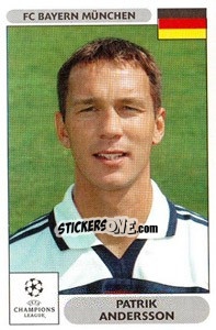 Sticker Patrik Andersson - UEFA Champions League 2000-2001 - Panini