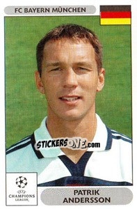 Cromo Patrik Andersson - UEFA Champions League 2000-2001 - Panini