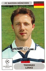 Sticker Thomas Linke - UEFA Champions League 2000-2001 - Panini