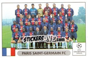 Sticker Paris Saint-Germain FC team - UEFA Champions League 2000-2001 - Panini