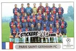 Sticker Paris Saint-Germain FC team - UEFA Champions League 2000-2001 n. 229 - Panini