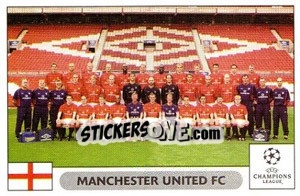 Cromo Manchester United FC team - UEFA Champions League 2000-2001 - Panini