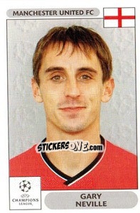 Sticker Gary Neville - UEFA Champions League 2000-2001 n. 250 - Panini