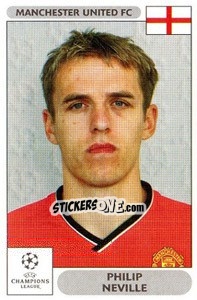 Sticker Phil Neville - UEFA Champions League 2000-2001 n. 255 - Panini