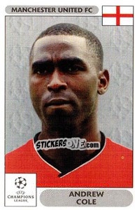 Sticker Andrew Cole - UEFA Champions League 2000-2001 - Panini