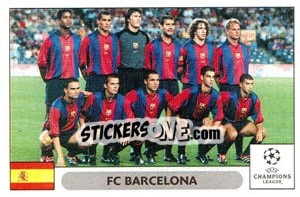 Cromo FC Barcelona team - UEFA Champions League 2000-2001 - Panini