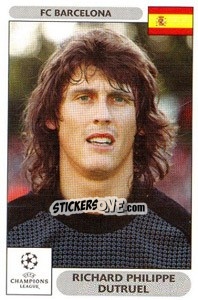 Sticker Richard Philippe Dutruel - UEFA Champions League 2000-2001 n. 287 - Panini