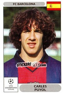 Sticker Carles Puyol - UEFA Champions League 2000-2001 n. 289 - Panini