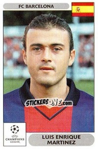 Sticker Luis Enrique Martinez - UEFA Champions League 2000-2001 n. 294 - Panini