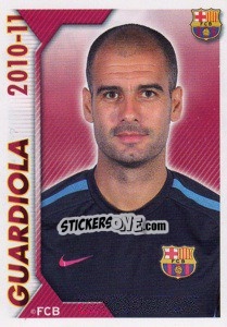 Sticker Guardiola - FC Barcelona 2010-2011 n. 8 - Panini