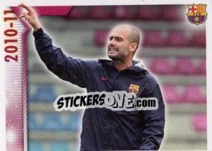 Figurina Guardiola in training (1 of 2) - FC Barcelona 2010-2011 - Panini