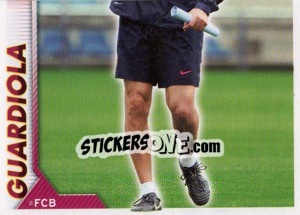 Sticker Guardiola in training (2 of 2) - FC Barcelona 2010-2011 - Panini