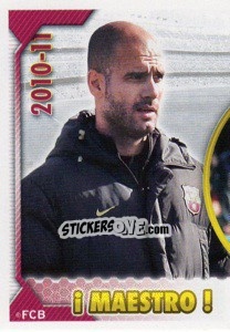 Sticker Guardiola (Serie Oro) (! Maestro !) (1 of 2) - FC Barcelona 2010-2011 n. 12 - Panini